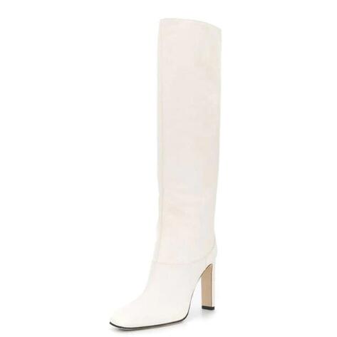 Square Toe High Heel Boots — Women&