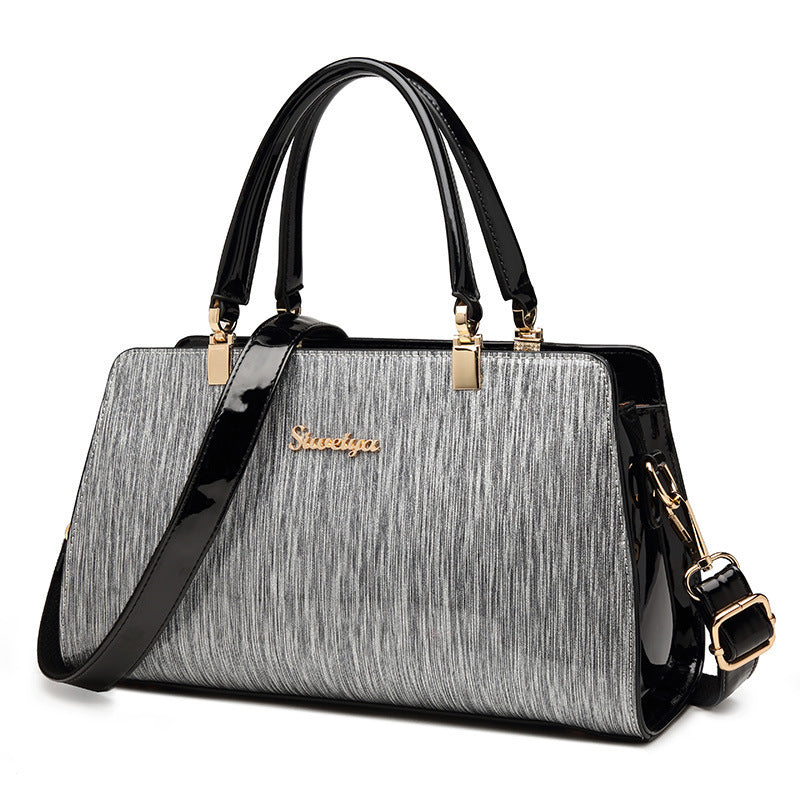 ShopBAM — Trendy Mother Atmosphere Middle-aged Messenger Handbag Simple One-shoulder Leather Handbags