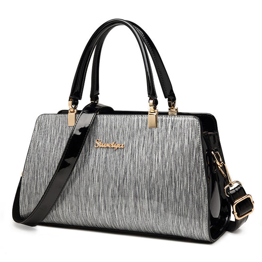 ShopBAM — Trendy Mother Atmosphere Middle-aged Messenger Handbag Simple One-shoulder Leather Handbags