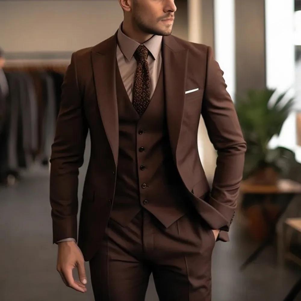 Solid Three-Piece Suit