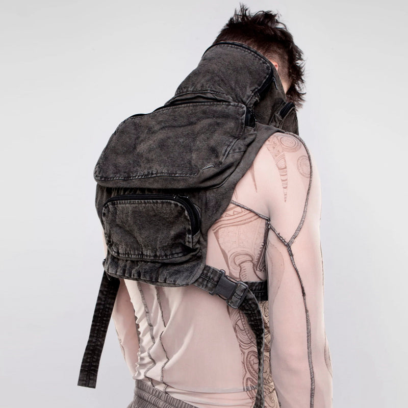 Asymmetrical Pocket Tooling Vest — Men&
