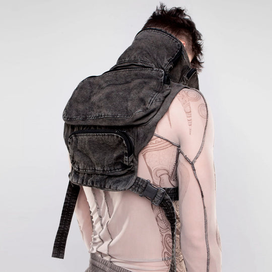 Asymmetrical Pocket Tooling Vest — Men&
