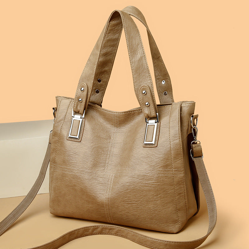 Simple All-Match Leather Handbag — Women&