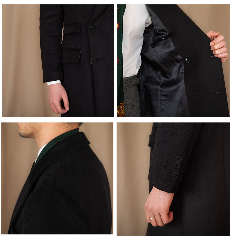 50% Wool Thermal Mid-Length Jacket — Men&