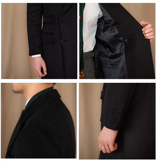 50% Wool Thermal Mid-Length Jacket — Men&