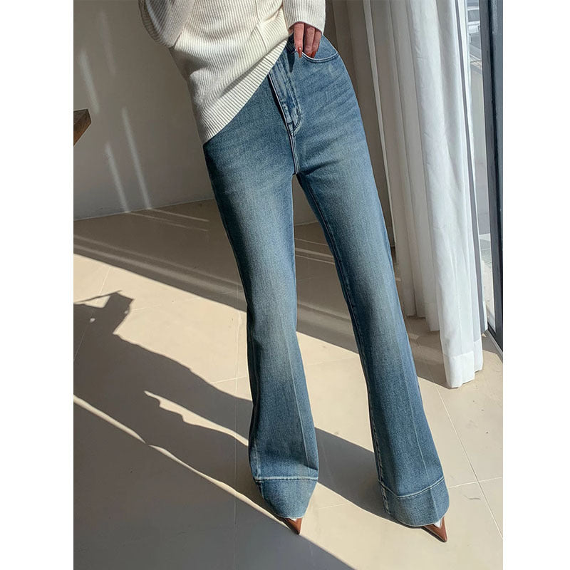 French Retro Washed Jeans — Women&