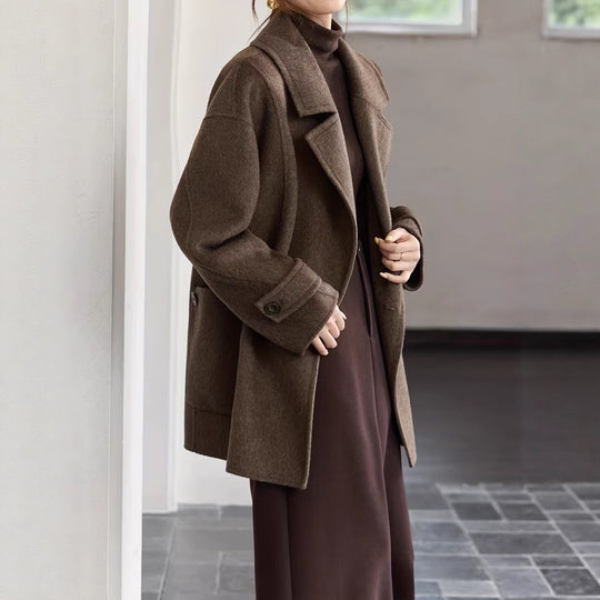 Long Double-Faced Wool Coat — Old Money