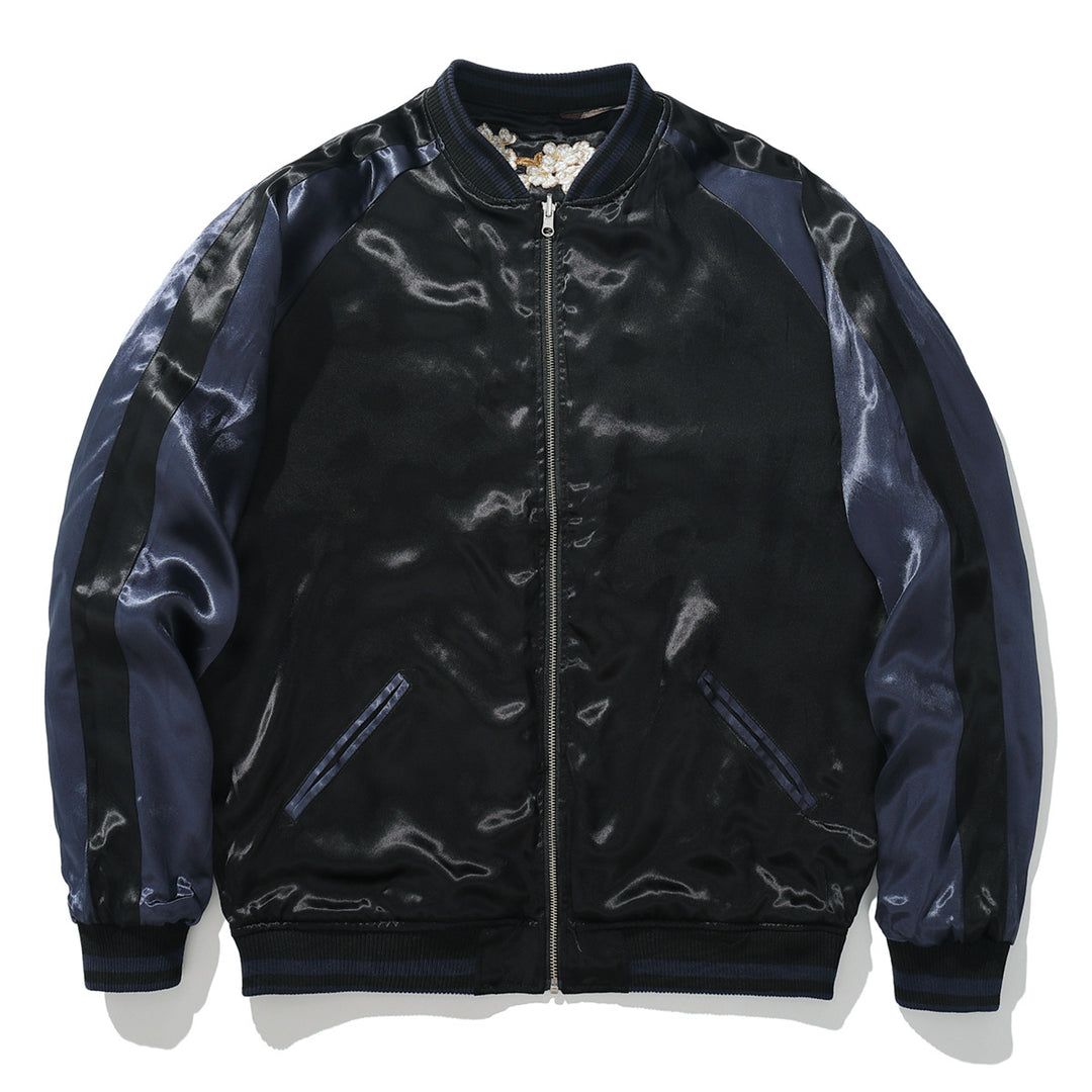 Chinese Inspired Mens Loose Fit Polyester Embroidered