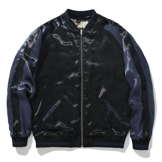 Chinese Inspired Mens Loose Fit Polyester Embroidered