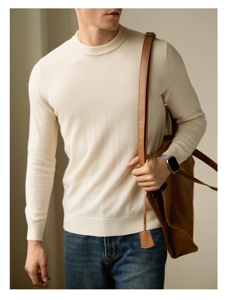 Knitted Slim-Fit Wool Sweater — Men's