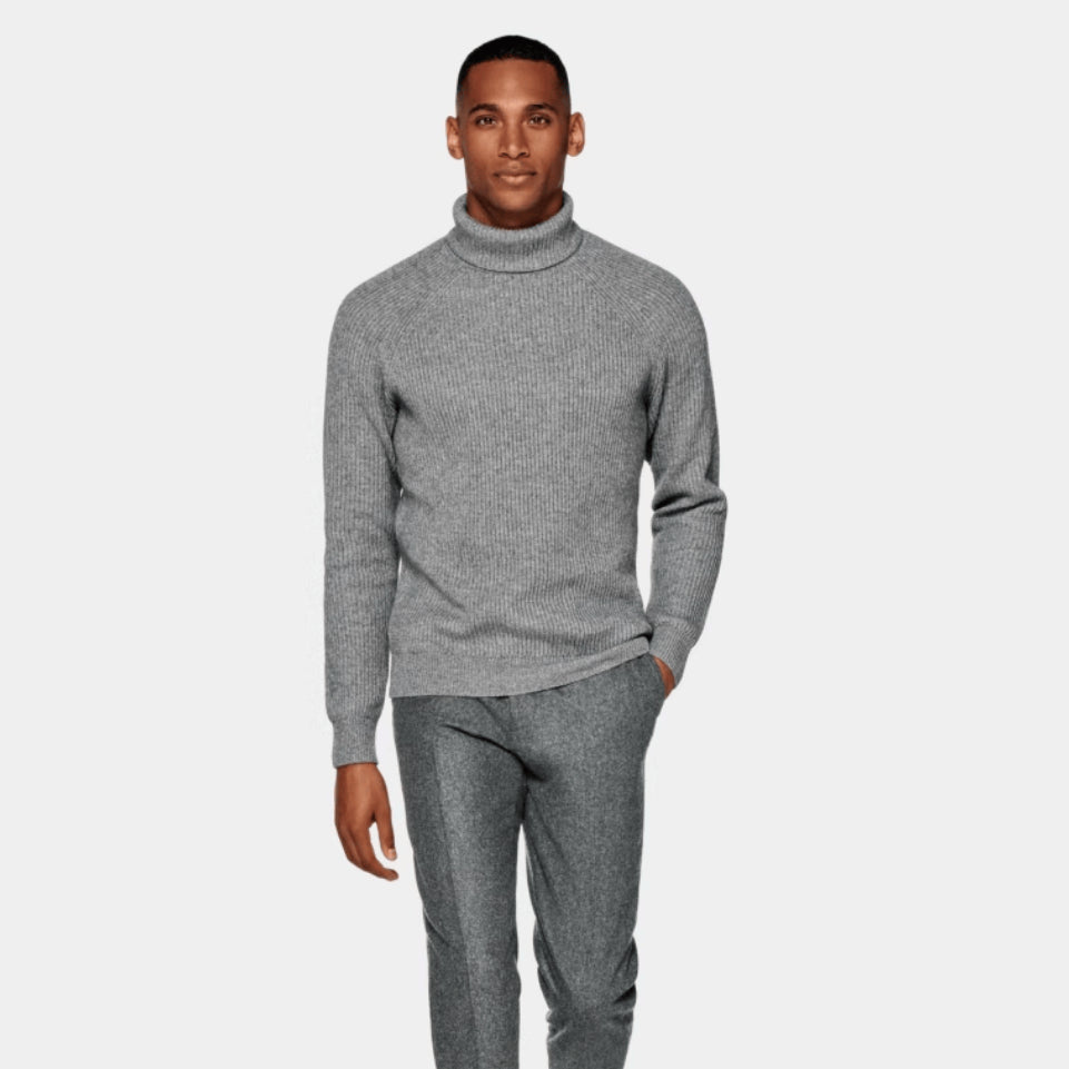 ShopBAM — Cashmere High-Neck Knit Pullover — Men's