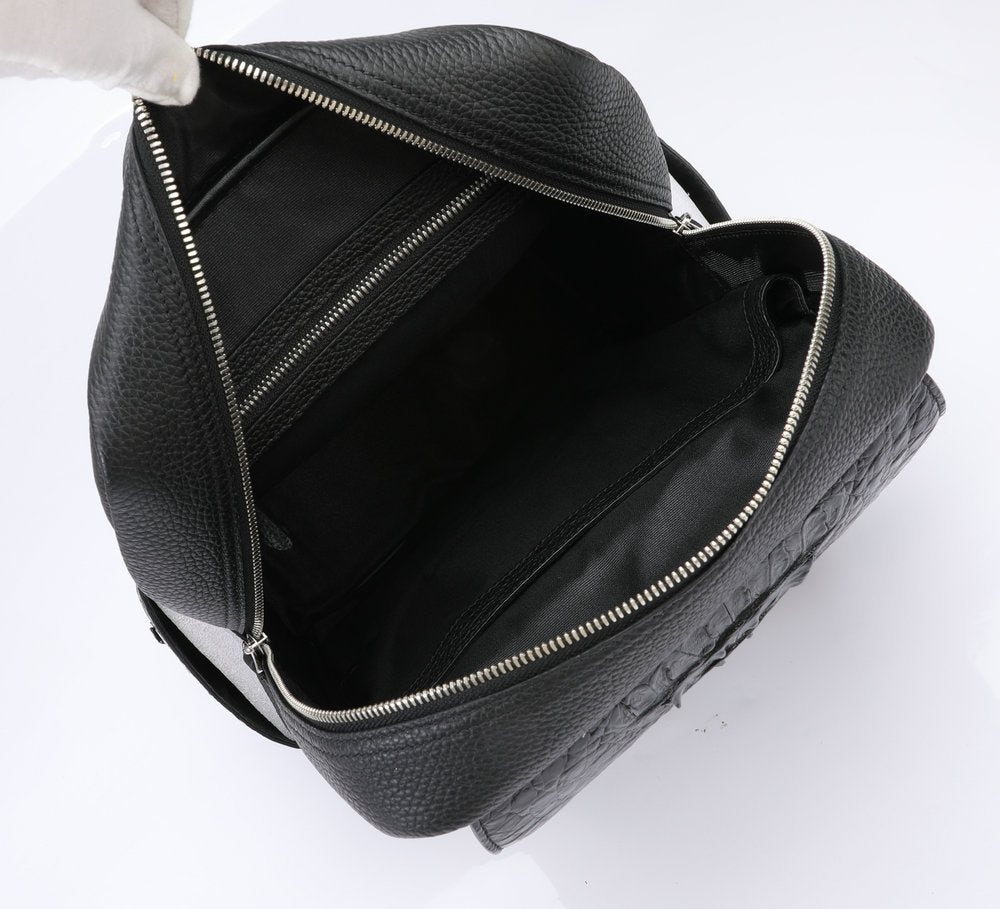 Crocodile Embossed Leather Bag — Men&