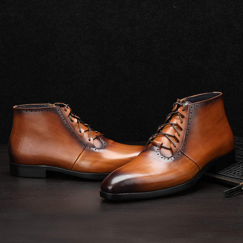 ShopBAM — High-Top Waxed Cowhide Martin Boots — Men's