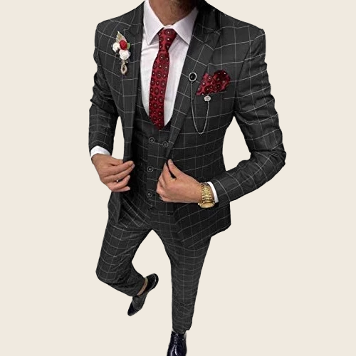 Lattice Three-Piece Suit - Men's, enhanced product photo