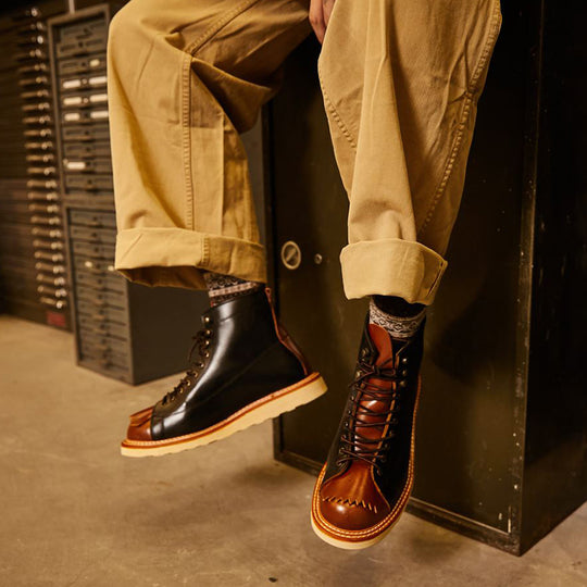 ShopBAM — American Retro Thick-Sole High-Top Casual Boots — Men&