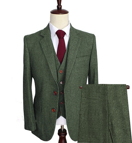 ShopBAM — Wool Tweed Formal Lapel Suit — Men&