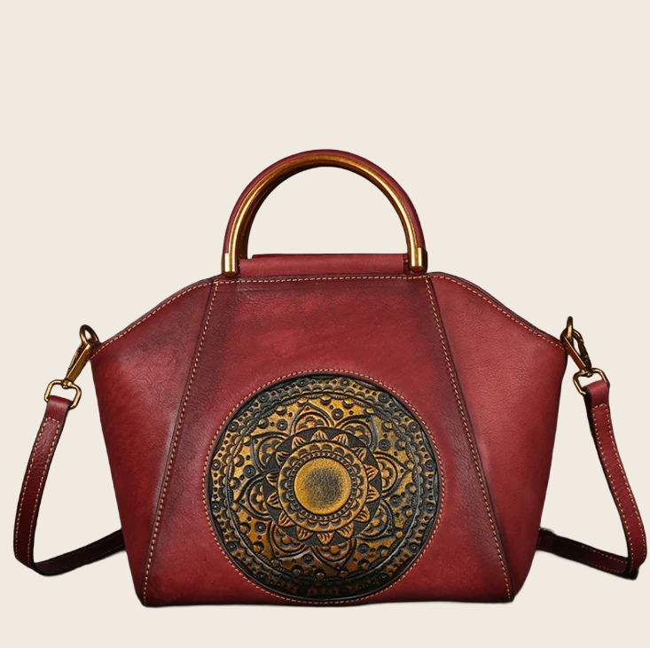 Totem Embossed Handbag - Women's, enhanced product photo