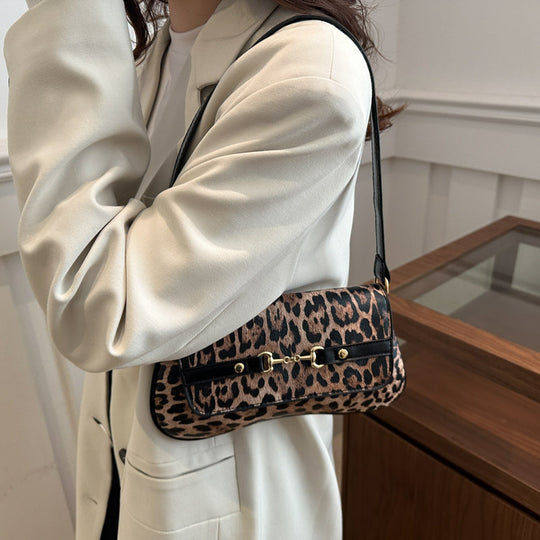 Leopard Print Shoulder Bag — Women&