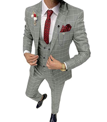 Lattice Three-Piece Suit — Men&