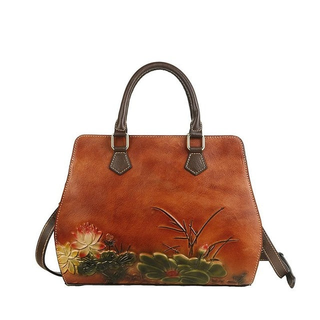 Cowhide Leather Handbag — Women&