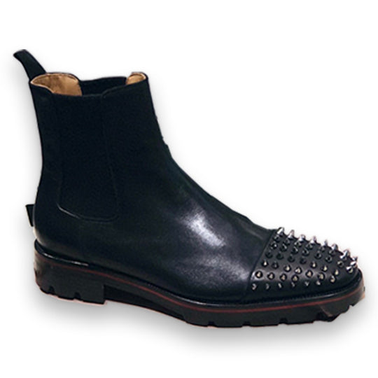 ShopBAM — Studded Leather High-Top Boots — Men&