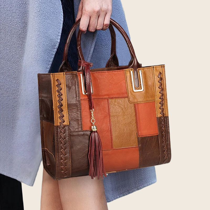 Geometric Pattern Messenger Bag - Women's, enhanced product photo