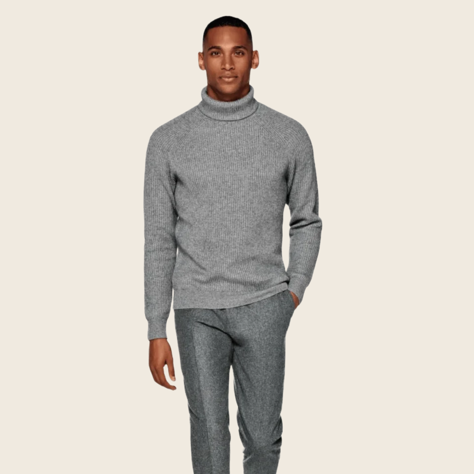 Cashmere High-Neck Knit Pullover - Men's, enhanced product photo