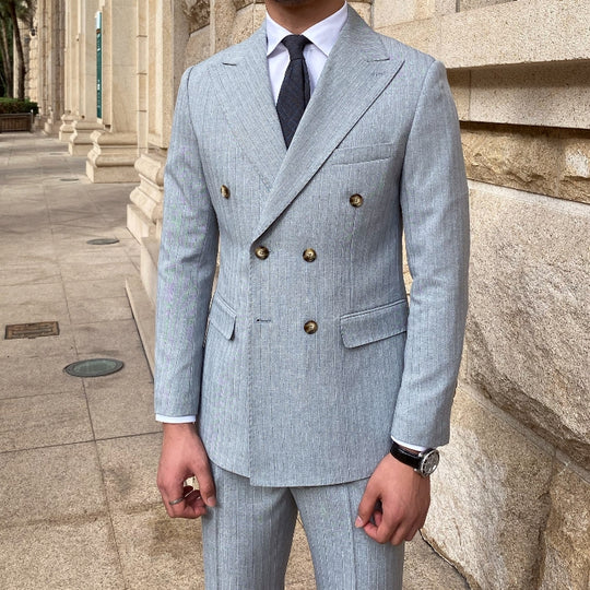 ShopBAM — Italian Naples Gun Collar Suit — Men&