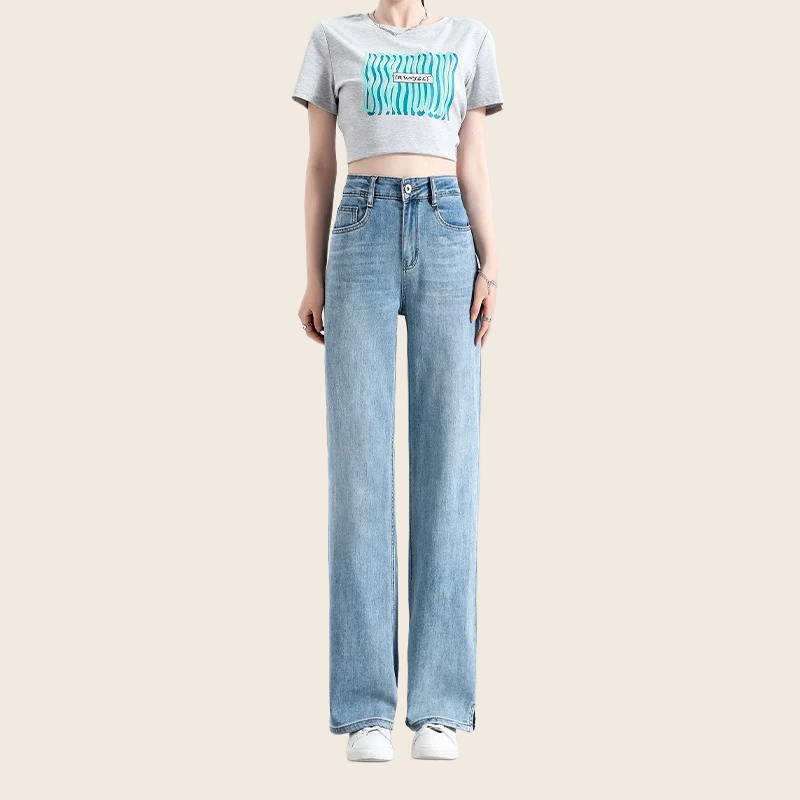 Fashion Wide-Leg Jeans - Women's, enhanced product photo
