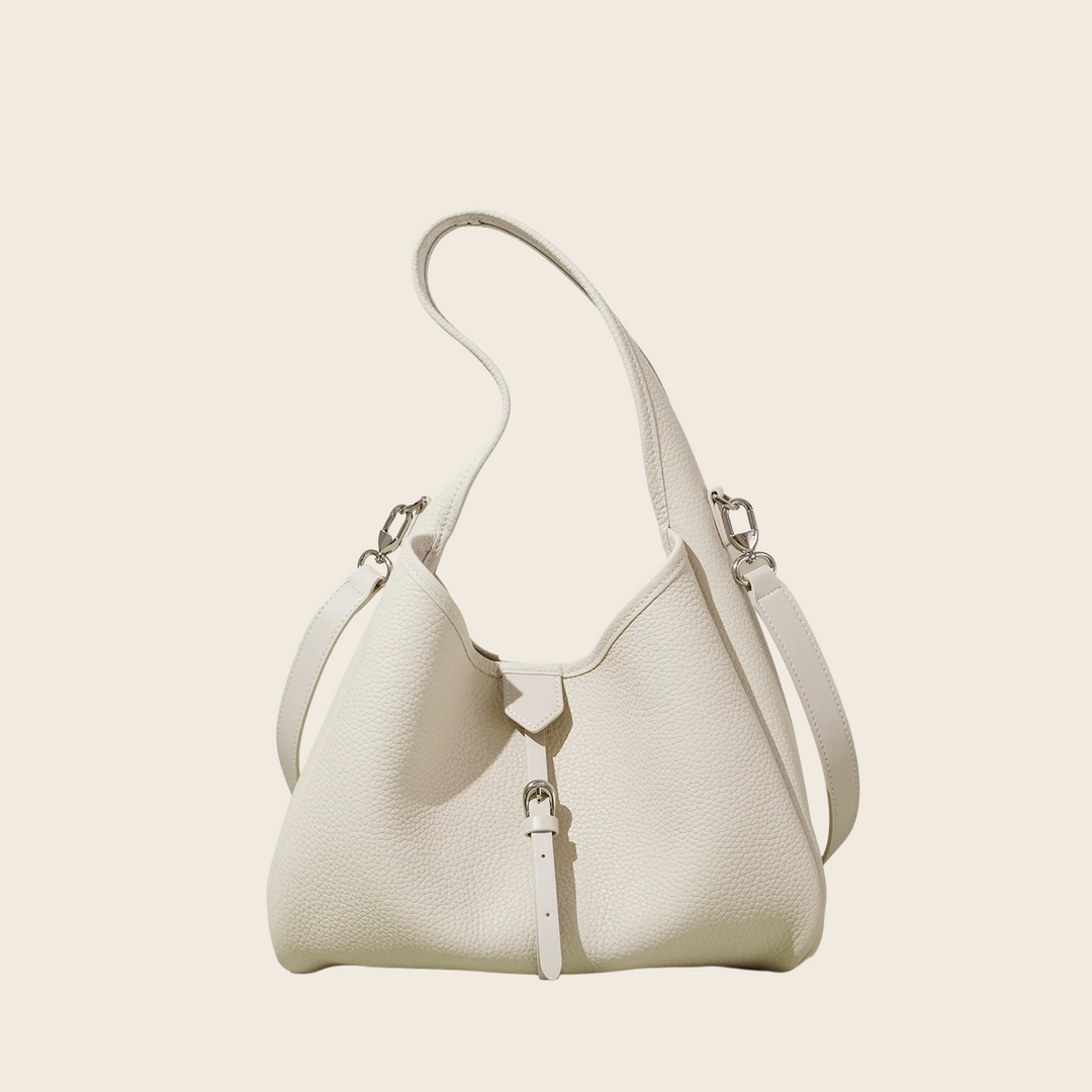 Minimalist Leather Shoulder Bag - Women's, enhanced product photo