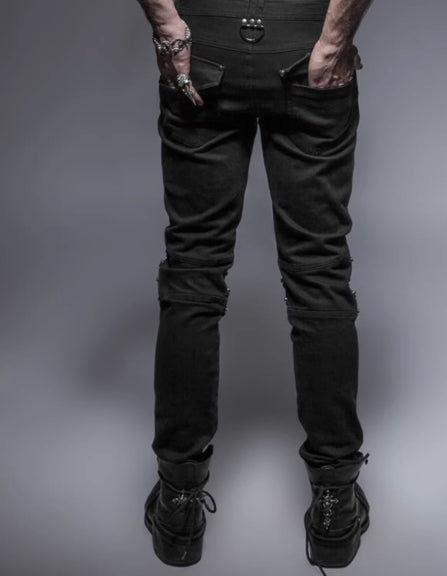 Motorcycle Steampunk Armor Denim — Dune Black