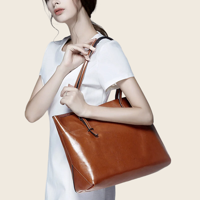 Oil-Wax Leather Tote - Women's, enhanced product photo