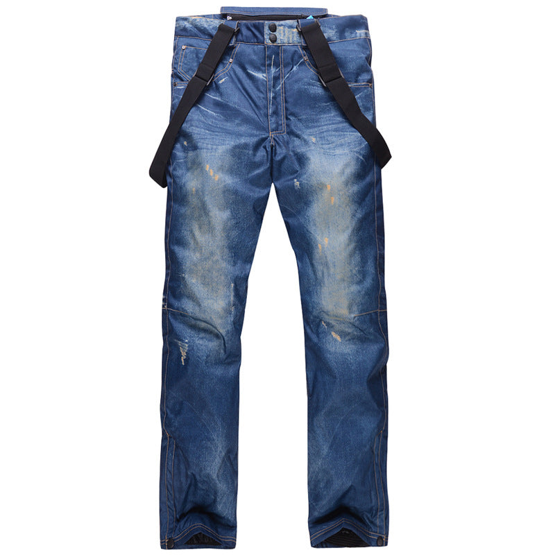 Waterproof Denim Ski Pants — Performance Black