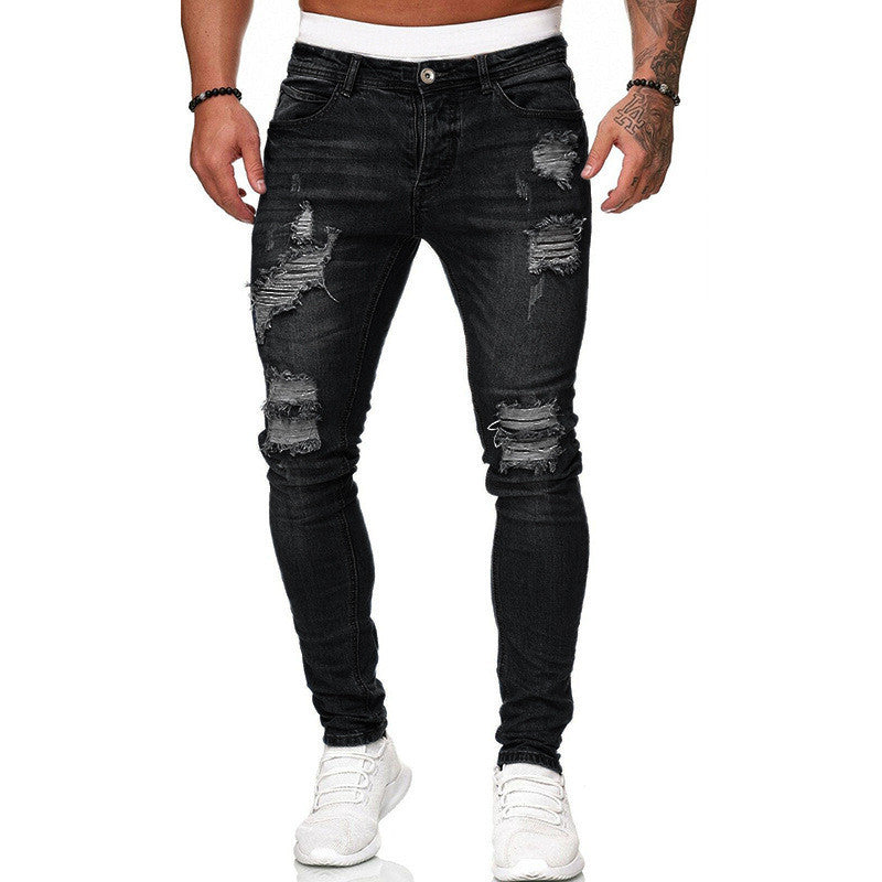 Fashion Street Ripped Skinny Denim — Vintage Wash