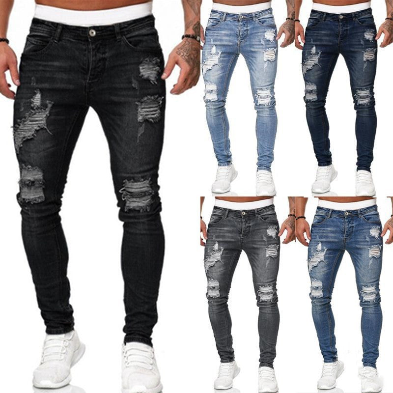 ShopBAM — Fashion Street Ripped Skinny Denim — Vintage Wash