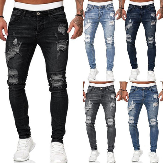 ShopBAM — Fashion Street Ripped Skinny Denim — Vintage Wash