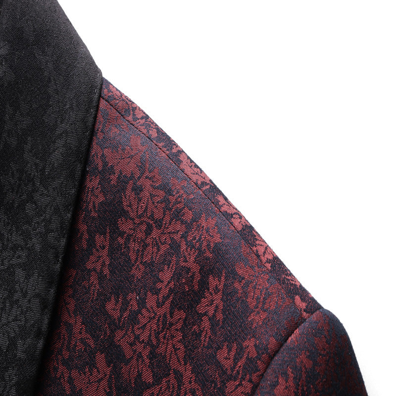 Slim Fit Casual Three-Piece Plaid Suit