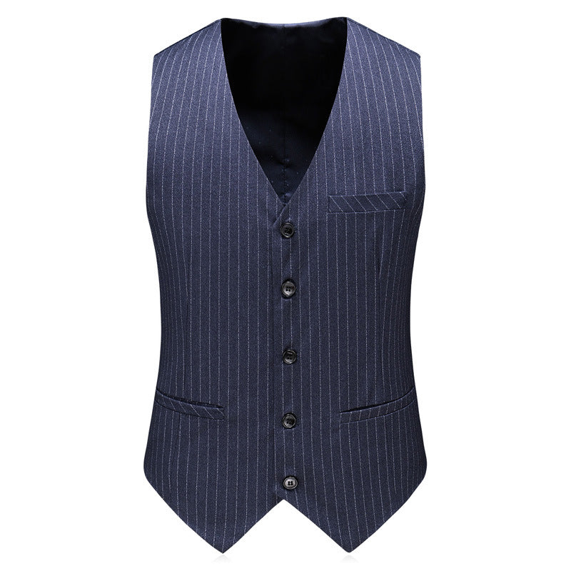 Double-Breasted Striped Three-Piece Suit — Men&