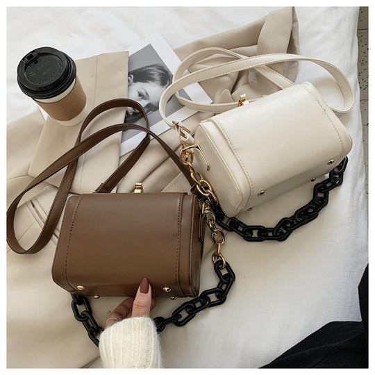 Chain Detail Square Tote Bag — Women&
