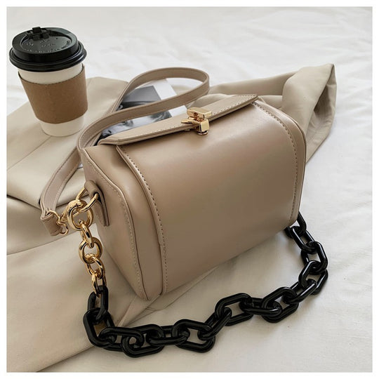 Chain Detail Square Tote Bag — Women&