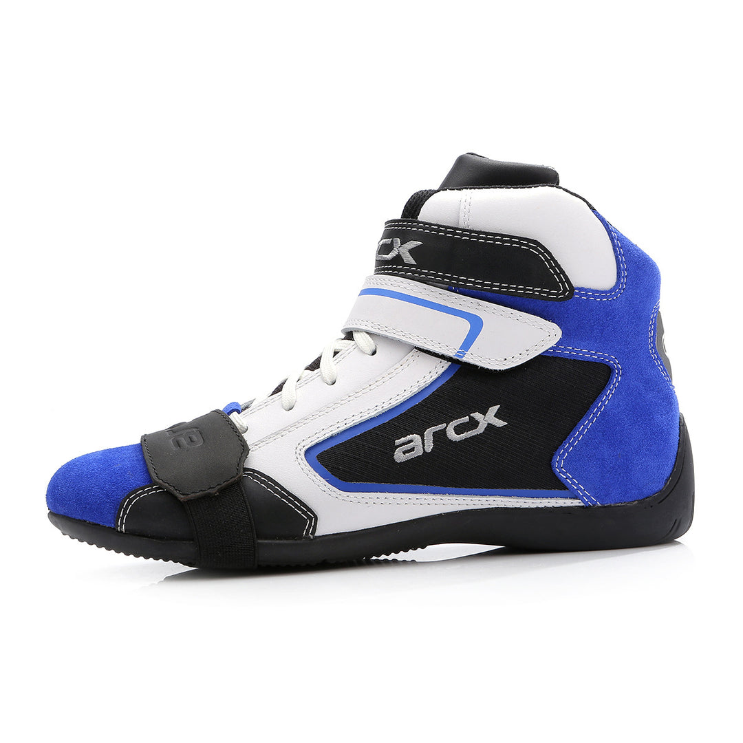 ShopBAM — Blue Leather Motorcycle Boots — Unisex