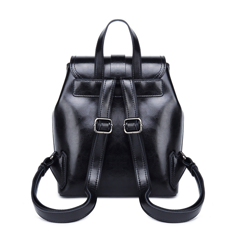 Leather Fashion Backpack — Women&