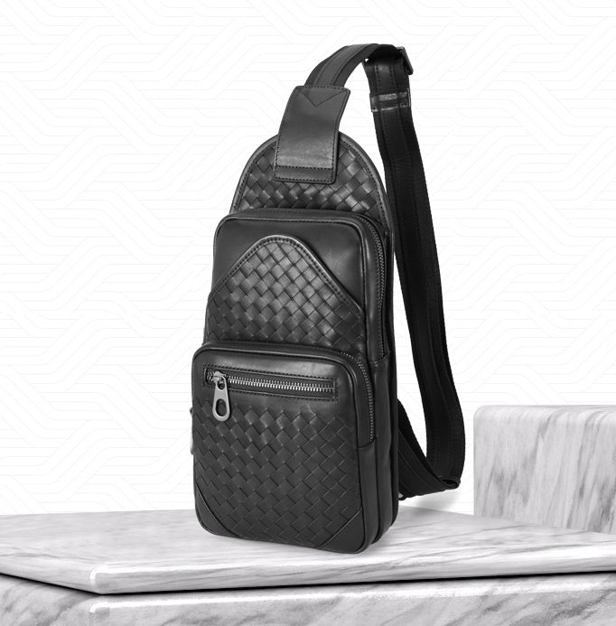 ShopBAM — Waxed Leather Chest Bag — Men's