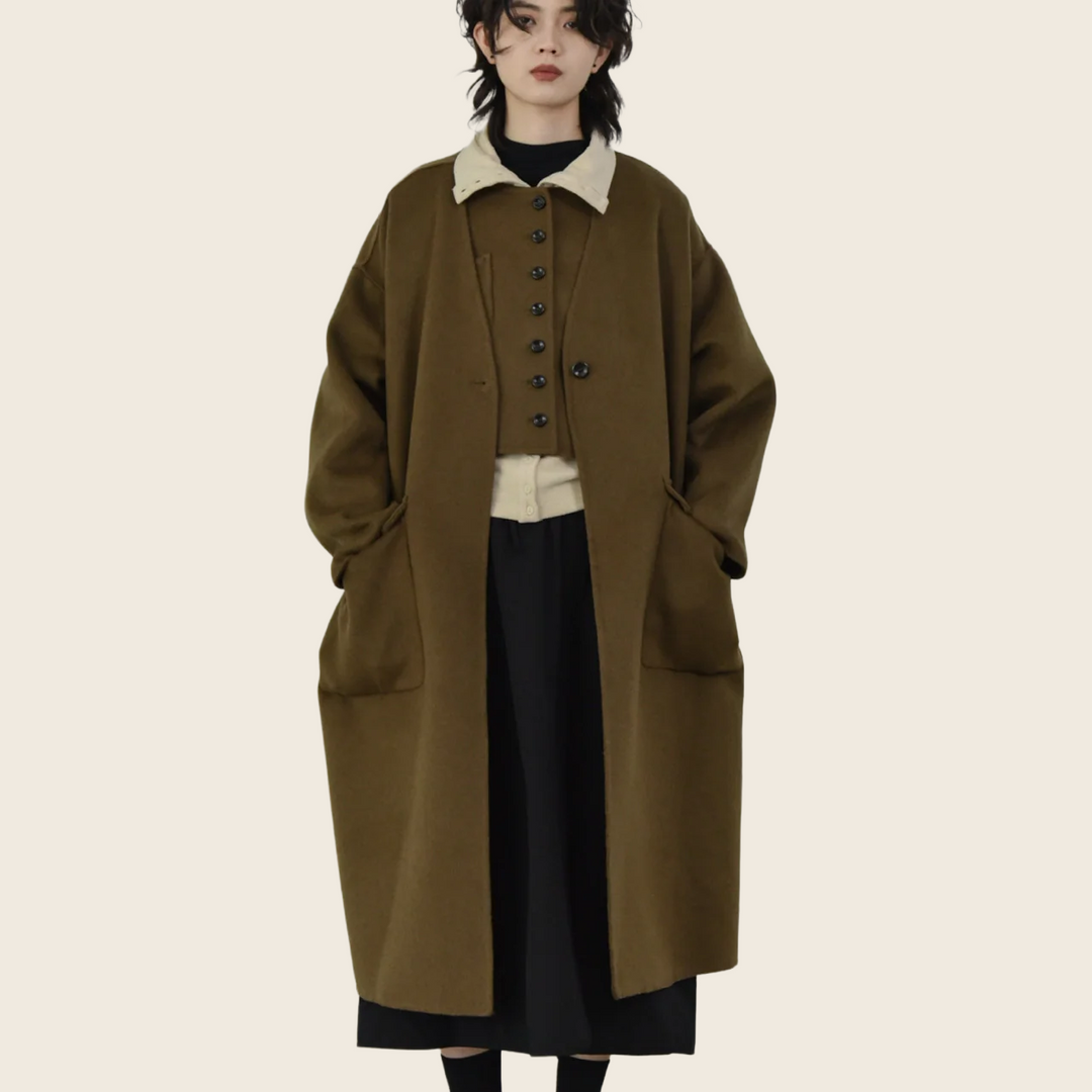 Double-Faced Wool Cardigan Coat & Vest, enhanced product photo