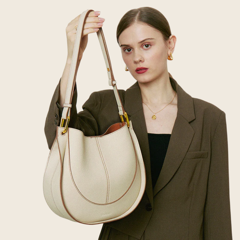 Leather Crossbody Bag - Women's, enhanced product photo