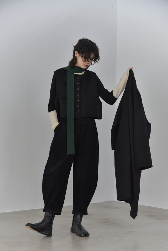 Double-Faced Wool Cardigan Coat &amp; Vest