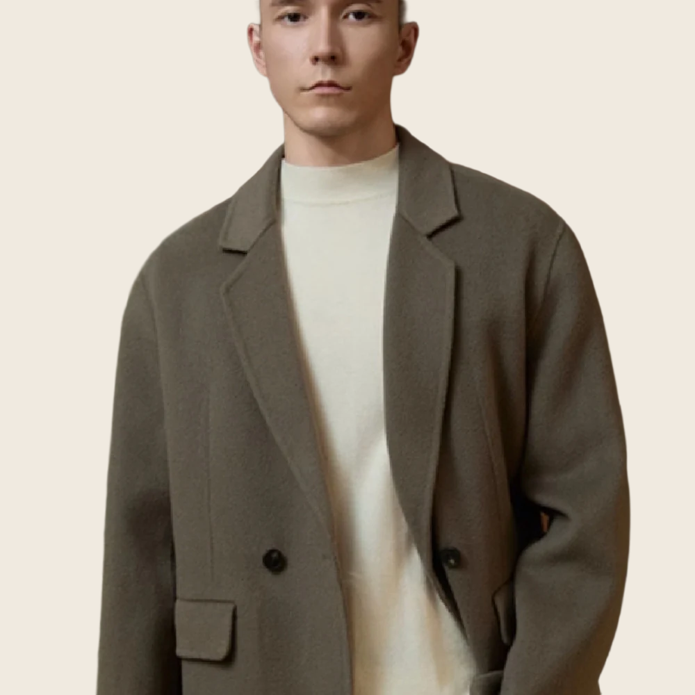 Double-Sided Wool Coat - Men's Business, enhanced product photo