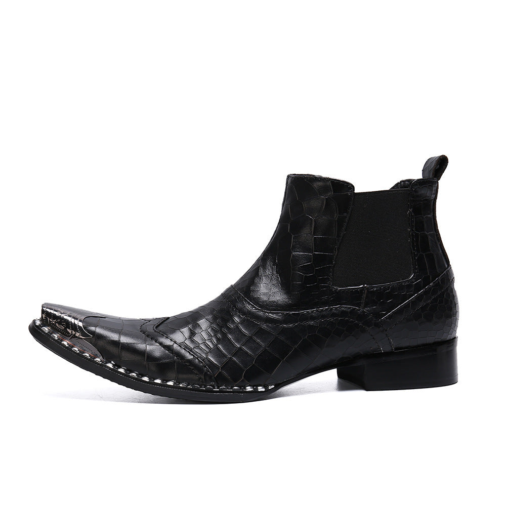 Chelsea High-Top Genuine Leather Boots — Men&