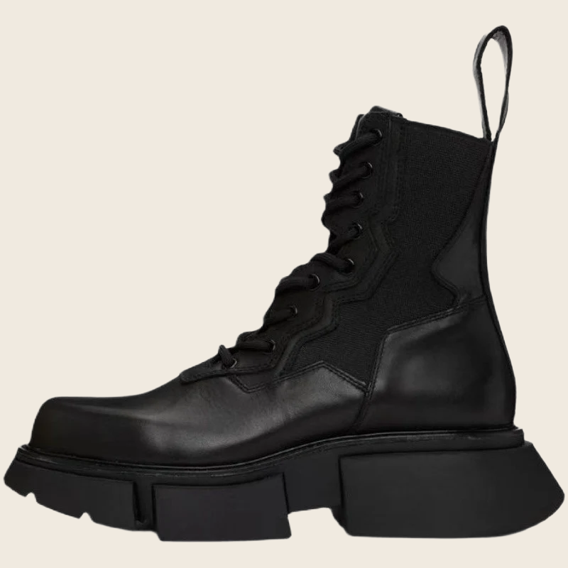 Leather Martin Boots - Men's, enhanced product photo