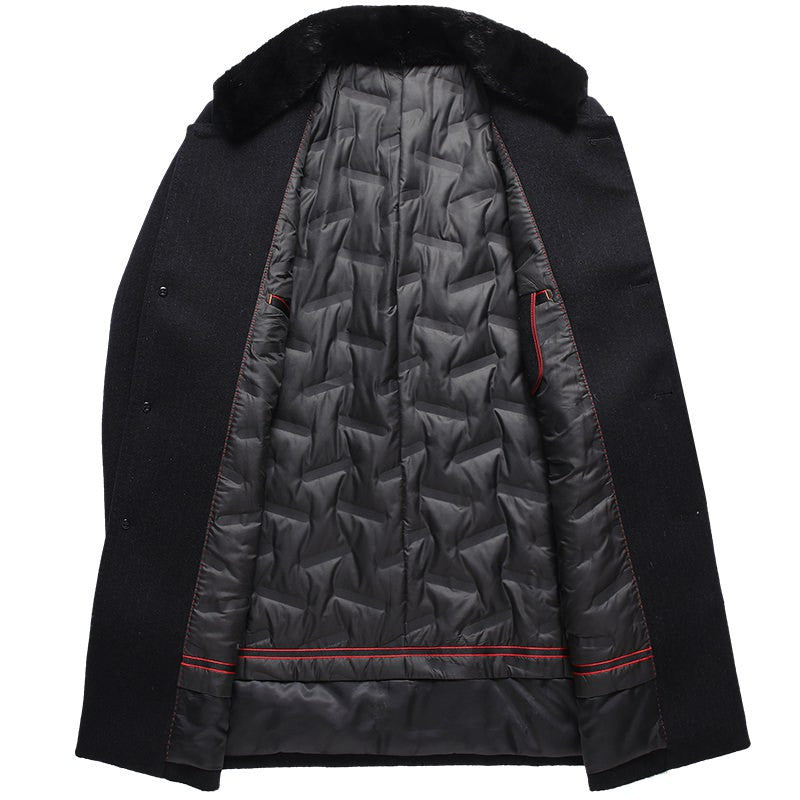 Thick Mink Wool Coat